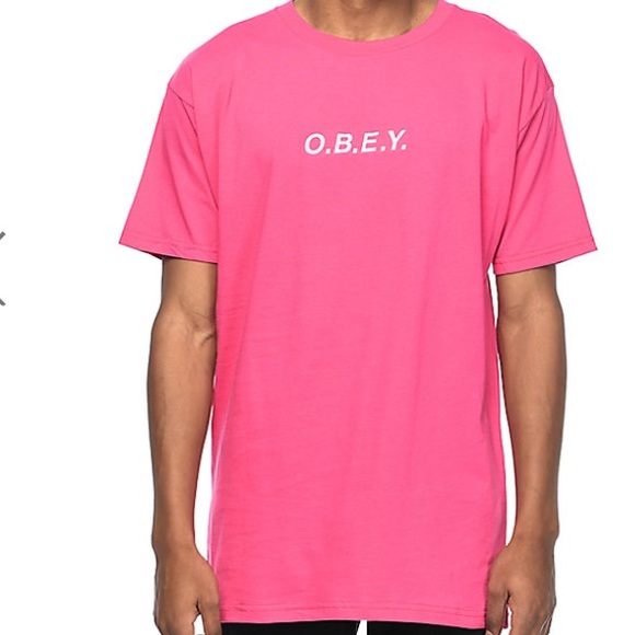 Pink obey shirt Clearance